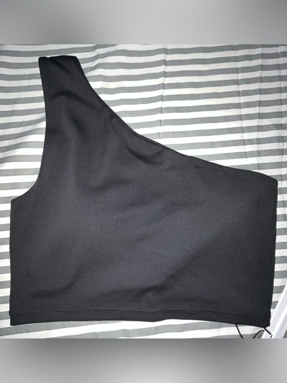 Paragon Fitwear Reluna Single Shoulder Brami in Black Size M